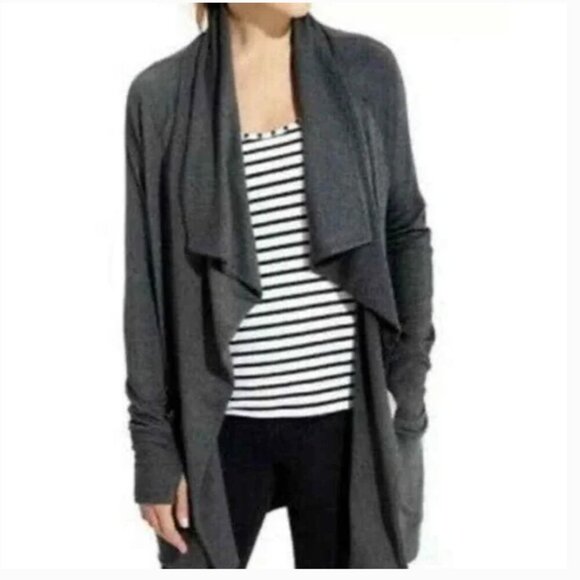 Athleta Studio Wrap Charcoal Heather Gray Small - Picture 1 of 10